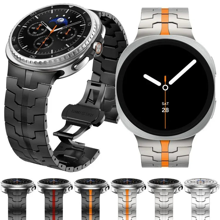 バタフライバックルステンレススチールウォッチバンド、Samsung Galaxy Watch8 / Watch8 Classic用