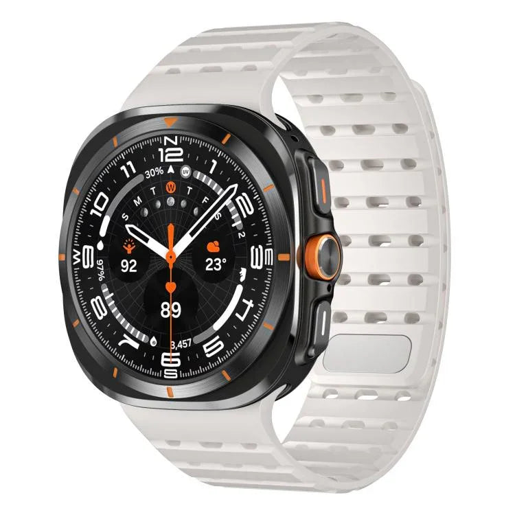 Breathable Silicone Magnetic Watch Band, For Samsung Galaxy Watch Ultra 47mm / Ultra 2025