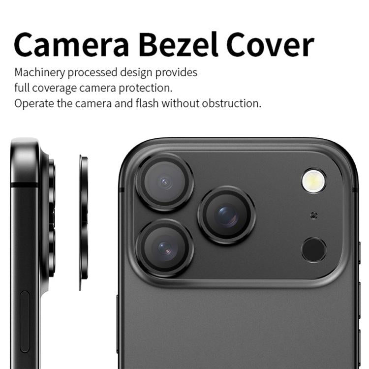 Kalebol アーマー全面カバーメタルレンズリングプロテクターフィルム、iPhone 17用