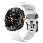 ブラックバックルスポーツシリコンウォッチバンド、Samsung Galaxy Watch8 / Watch8 Classic用