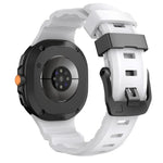 ブラックバックルスポーツシリコンウォッチバンド、Samsung Galaxy Watch8 / Watch8 Classic用