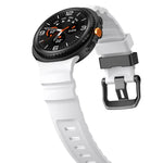 ブラックバックルスポーツシリコンウォッチバンド、Samsung Galaxy Watch8 / Watch8 Classic用