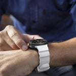 ブラックバックルスポーツシリコンウォッチバンド、Samsung Galaxy Watch8 / Watch8 Classic用