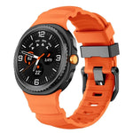 ブラックバックルスポーツシリコンウォッチバンド、Samsung Galaxy Watch8 / Watch8 Classic用