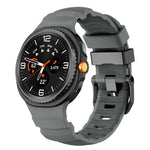 ブラックバックルスポーツシリコンウォッチバンド、Samsung Galaxy Watch8 / Watch8 Classic用