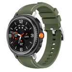 シリコンハイブリッドレザースキンウォッチバンド、Samsung Galaxy Watch8 / Watch8 Classic用