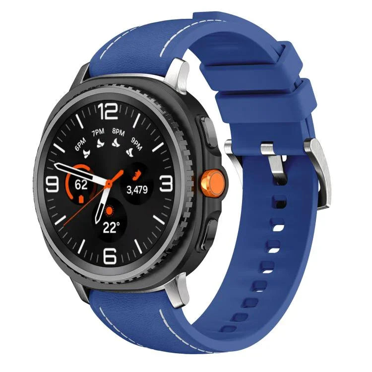 シリコンハイブリッドレザースキンウォッチバンド、Samsung Galaxy Watch8 / Watch8 Classic用