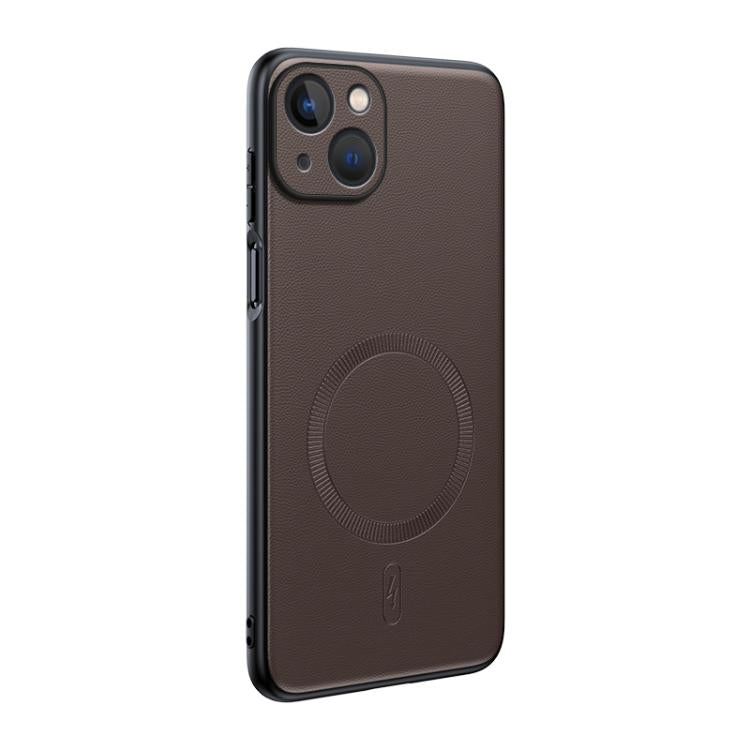 Plain Leather MagSafe Shockproof Phone Case, For iPhone 15, For iPhone 14 Plus, For iPhone 14, For iPhone 14 Pro, For iPhone 14 Pro Max, For iPhone 13 Pro Max, For iPhone 13 Pro, For iPhone 13