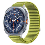 織りナイロンフック＆ループファスナーメタルインターフェースウォッチバンド、Samsung Galaxy Watch Ultra 47mm / Ultra 2025用
