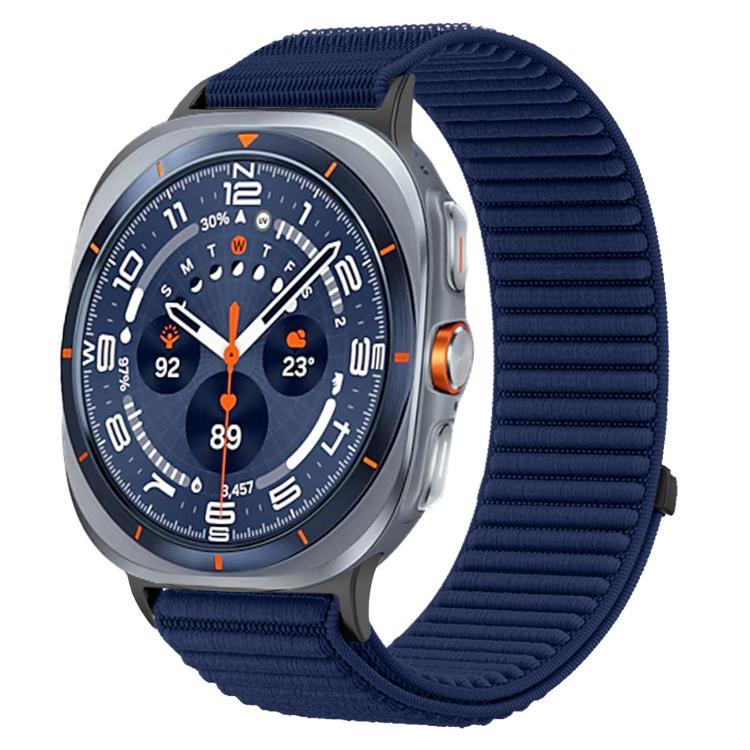 織りナイロンフック＆ループファスナーメタルインターフェースウォッチバンド、Samsung Galaxy Watch Ultra 47mm / Ultra 2025用