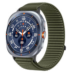 織りナイロンフック＆ループファスナーメタルインターフェースウォッチバンド、Samsung Galaxy Watch Ultra 47mm / Ultra 2025用
