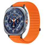 織りナイロンフック＆ループファスナーメタルインターフェースウォッチバンド、Samsung Galaxy Watch Ultra 47mm / Ultra 2025用