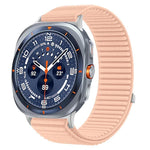 織りナイロンフック＆ループファスナーメタルインターフェースウォッチバンド、Samsung Galaxy Watch Ultra 47mm / Ultra 2025用