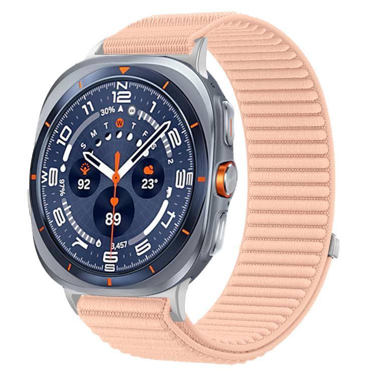 織りナイロンフック＆ループファスナーメタルインターフェースウォッチバンド、Samsung Galaxy Watch Ultra 47mm / Ultra 2025用