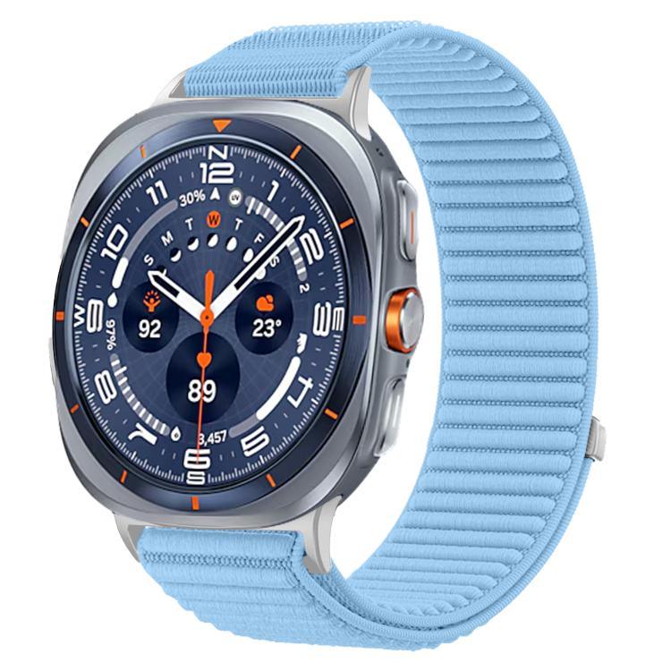 織りナイロンフック＆ループファスナーメタルインターフェースウォッチバンド、Samsung Galaxy Watch Ultra 47mm / Ultra 2025用