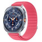 織りナイロンフック＆ループファスナーメタルインターフェースウォッチバンド、Samsung Galaxy Watch Ultra 47mm / Ultra 2025用