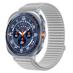 織りナイロンフック＆ループファスナーメタルインターフェースウォッチバンド、Samsung Galaxy Watch Ultra 47mm / Ultra 2025用