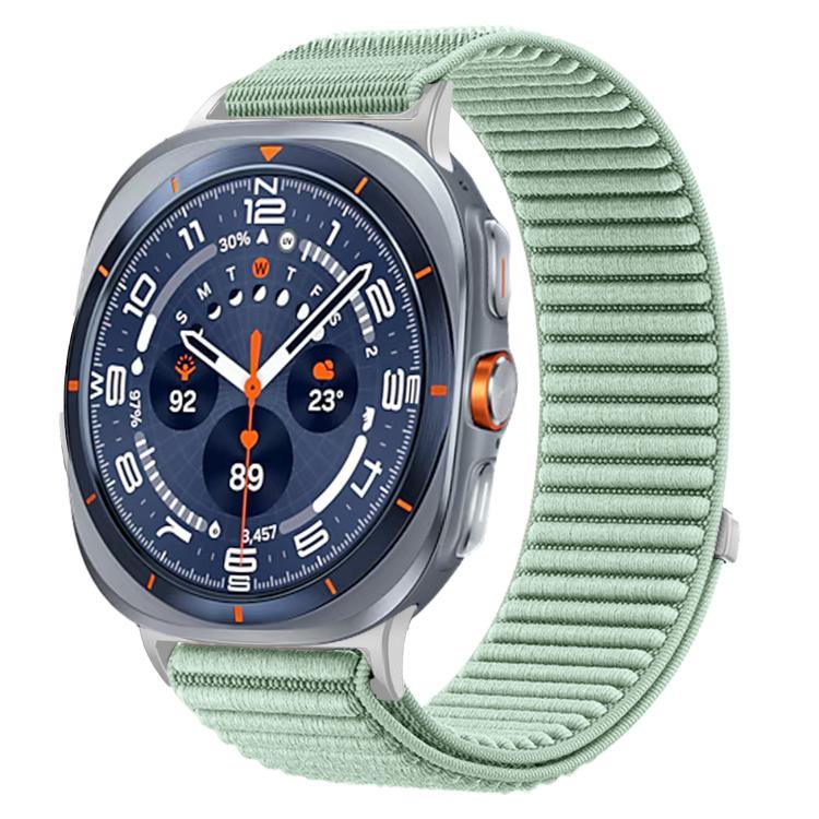 織りナイロンフック＆ループファスナーメタルインターフェースウォッチバンド、Samsung Galaxy Watch Ultra 47mm / Ultra 2025用