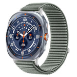 織りナイロンフック＆ループファスナーメタルインターフェースウォッチバンド、Samsung Galaxy Watch Ultra 47mm / Ultra 2025用