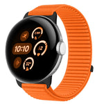 織りナイロンフック＆ループファスナーメタルインターフェースウォッチバンド、Google Pixel Watch 4 / Watch 3 45mm用、Google Pixel Watch 4 / 3 / 2 / 1 41mm用
