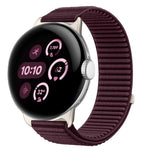織りナイロンフック＆ループファスナーメタルインターフェースウォッチバンド、Google Pixel Watch 4 / Watch 3 45mm用、Google Pixel Watch 4 / 3 / 2 / 1 41mm用