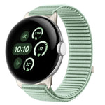織りナイロンフック＆ループファスナーメタルインターフェースウォッチバンド、Google Pixel Watch 4 / Watch 3 45mm用、Google Pixel Watch 4 / 3 / 2 / 1 41mm用
