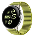 織りナイロンフック＆ループファスナーメタルインターフェースウォッチバンド、Google Pixel Watch 4 / Watch 3 45mm用、Google Pixel Watch 4 / 3 / 2 / 1 41mm用