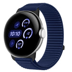 織りナイロンフック＆ループファスナーメタルインターフェースウォッチバンド、Google Pixel Watch 4 / Watch 3 45mm用、Google Pixel Watch 4 / 3 / 2 / 1 41mm用