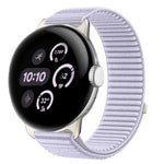 織りナイロンフック＆ループファスナーメタルインターフェースウォッチバンド、Google Pixel Watch 4 / Watch 3 45mm用、Google Pixel Watch 4 / 3 / 2 / 1 41mm用