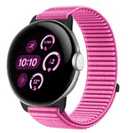 織りナイロンフック＆ループファスナーメタルインターフェースウォッチバンド、Google Pixel Watch 4 / Watch 3 45mm用、Google Pixel Watch 4 / 3 / 2 / 1 41mm用