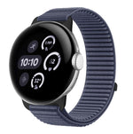 織りナイロンフック＆ループファスナーメタルインターフェースウォッチバンド、Google Pixel Watch 4 / Watch 3 45mm用、Google Pixel Watch 4 / 3 / 2 / 1 41mm用