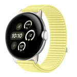 織りナイロンフック＆ループファスナーメタルインターフェースウォッチバンド、Google Pixel Watch 4 / Watch 3 45mm用、Google Pixel Watch 4 / 3 / 2 / 1 41mm用