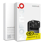 NORTHJO CD模様カメラレンズプロテクター強化ガラスリアレンズフィルム、iPhone 17 Pro Max用、iPhone 17 Pro用