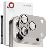 NORTHJO CD模様カメラレンズプロテクター強化ガラスリアレンズフィルム、iPhone 17 Pro Max用、iPhone 17 Pro用