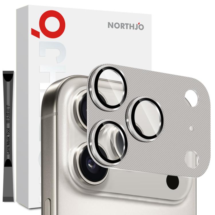 NORTHJO CD模様カメラレンズプロテクター強化ガラスリアレンズフィルム、iPhone 17 Pro Max用、iPhone 17 Pro用