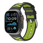 タイヤテクスチャー二色シリコン時計バンド、Apple Watch 46mm / 49mm / 45mm / 44mm用、Apple Watch 42mm / 41mm / 40mm / 38mm用