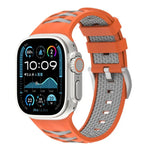 タイヤテクスチャー二色シリコン時計バンド、Apple Watch 46mm / 49mm / 45mm / 44mm用、Apple Watch 42mm / 41mm / 40mm / 38mm用