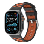 タイヤテクスチャー二色シリコン時計バンド、Apple Watch 46mm / 49mm / 45mm / 44mm用、Apple Watch 42mm / 41mm / 40mm / 38mm用