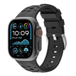 タイヤテクスチャー二色シリコン時計バンド、Apple Watch 46mm / 49mm / 45mm / 44mm用、Apple Watch 42mm / 41mm / 40mm / 38mm用