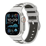タイヤテクスチャー二色シリコン時計バンド、Apple Watch 46mm / 49mm / 45mm / 44mm用、Apple Watch 42mm / 41mm / 40mm / 38mm用