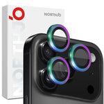 NORTHJO カメラレンズプロテクター CDメタルリング 強化ガラスフィルム、iPhone 17 Pro / 17 Pro Max用