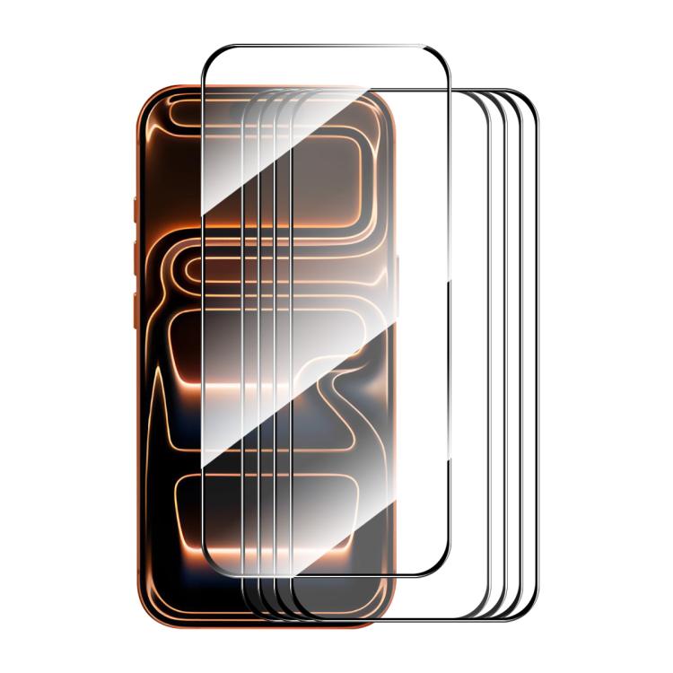 5pcs ENKAY Thickened Glue No White Edge High Aluminum-silicon Tempered Glass Film, For iPhone Fold Outer Screen, For iPhone 18 Pro, For iPhone 18 Pro Max, For iPhone 17 Pro Max, For iPhone 17 Pro, For iPhone 17, For iPhone Air