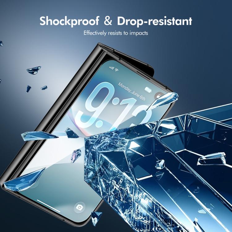 5pcs ENKAY Thickened Glue No White Edge High Aluminum-silicon Tempered Glass Film, For iPhone Fold Outer Screen, For iPhone 18 Pro, For iPhone 18 Pro Max, For iPhone 17 Pro Max, For iPhone 17 Pro, For iPhone 17, For iPhone Air