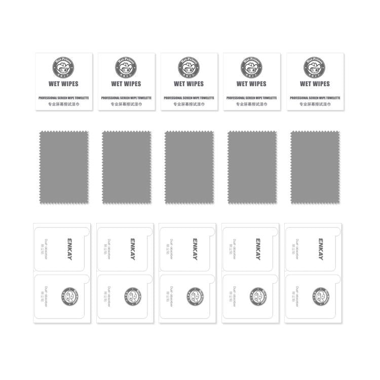5pcs ENKAY Thickened Glue No White Edge High Aluminum-silicon Tempered Glass Film, For iPhone Fold Outer Screen, For iPhone 18 Pro, For iPhone 18 Pro Max, For iPhone 17 Pro Max, For iPhone 17 Pro, For iPhone 17, For iPhone Air