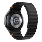 ウェービーグレインステッチマグネティックシリコンウォッチバンド、Samsung Galaxy Watch 7 / 6 / 5 / 4用