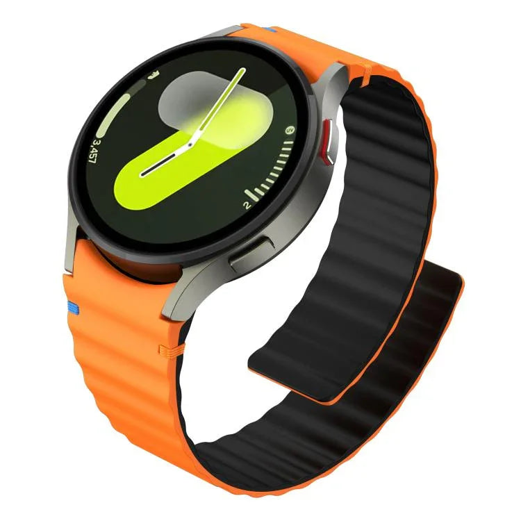 ウェービーグレインステッチマグネティックシリコンウォッチバンド、Samsung Galaxy Watch 7 / 6 / 5 / 4用