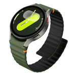 ウェービーグレインステッチマグネティックシリコンウォッチバンド、Samsung Galaxy Watch 7 / 6 / 5 / 4用