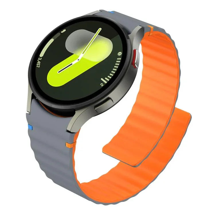 ウェービーグレインステッチマグネティックシリコンウォッチバンド、Samsung Galaxy Watch 7 / 6 / 5 / 4用