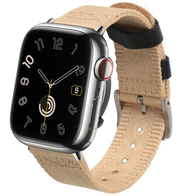クイックリリースバックルキャンバス織りナイロン時計バンド、Apple Watch 46mm / 49mm / 45mm / 44mm用、Apple Watch 42mm / 41mm / 40mm / 38mm用