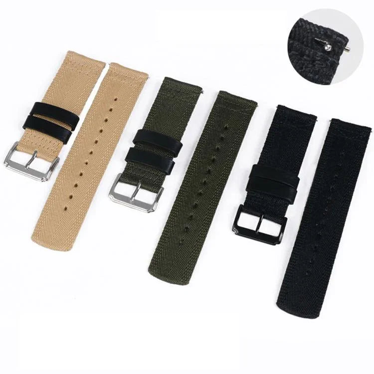 クイックリリースバックルキャンバス織りナイロン時計バンド、Apple Watch 46mm / 49mm / 45mm / 44mm用、Apple Watch 42mm / 41mm / 40mm / 38mm用